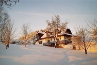 Apartment Prachatice - view of the house in winter