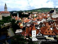 14 km city Český Krumlov UNESCO