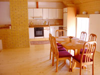 Apartment Dehtář -kitchen with living room